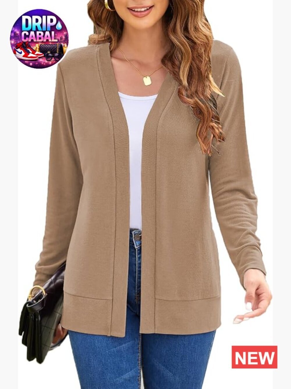 Lightweight Open Front Knit Cardigan Long Sleeve Flowy Soft Cardigan Sweater